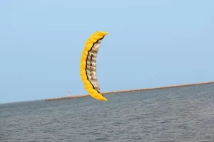 2.5m Yellow Sturdy Parafoil Kite with Dual Lines and Tools