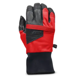 509  Stoke Snowmobile Gloves Insulated Leather Low Stretch Cuff Premium Fit Red