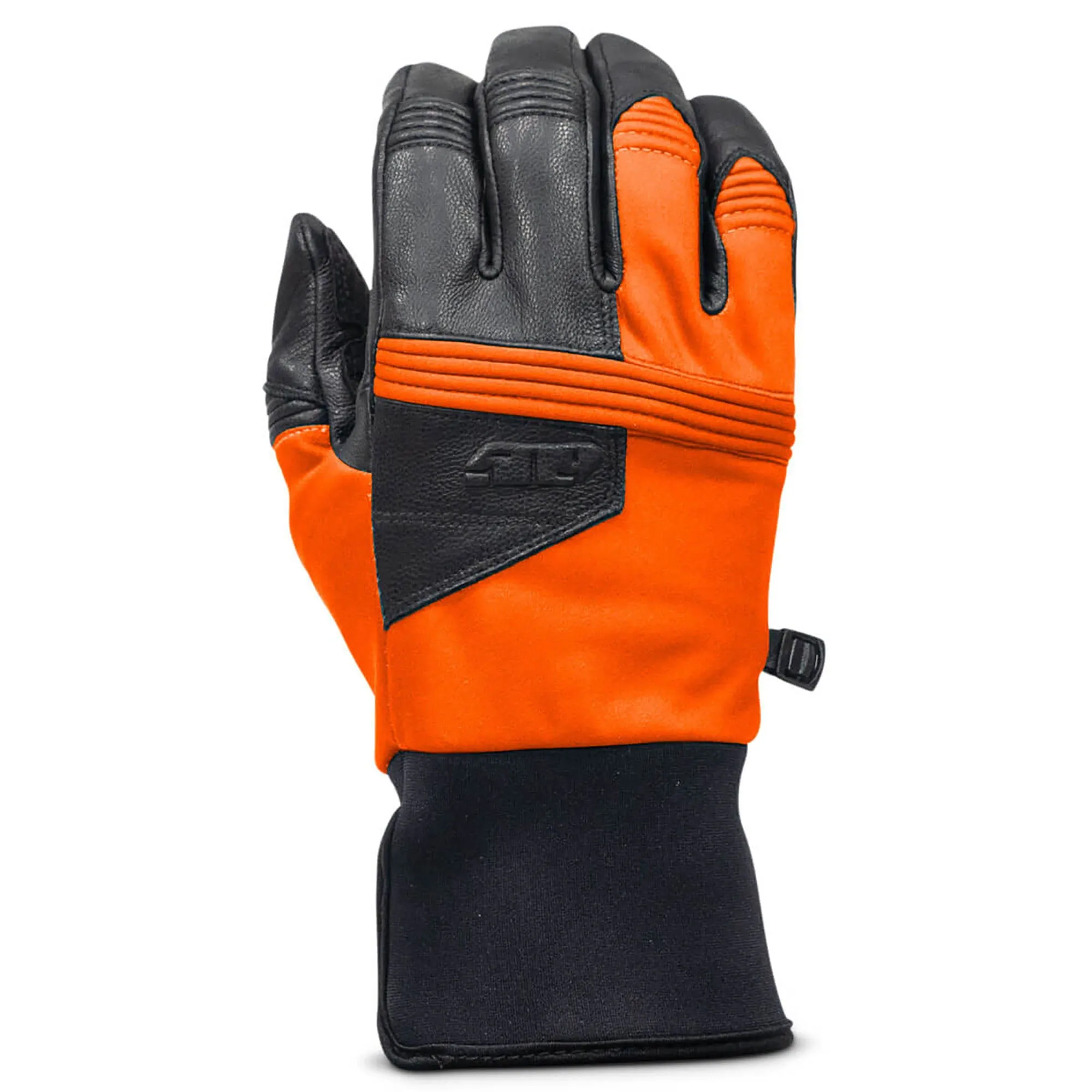 509  Stoke Snowmobile Gloves Insulated Leather Low Stretch Cuff Racing Orange