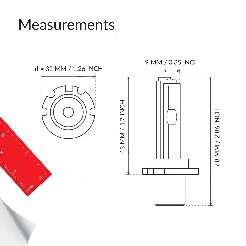 55W HID D2HS AC Replacement Bulbs