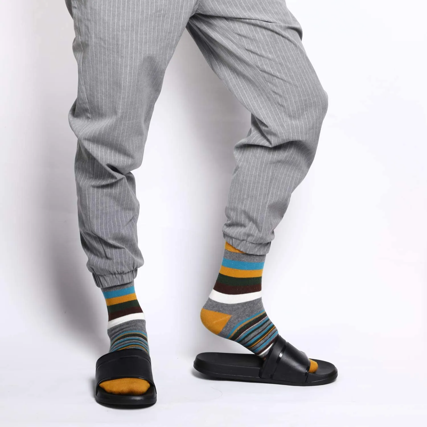 5Pcs Mens Dress Socks Crew Pack