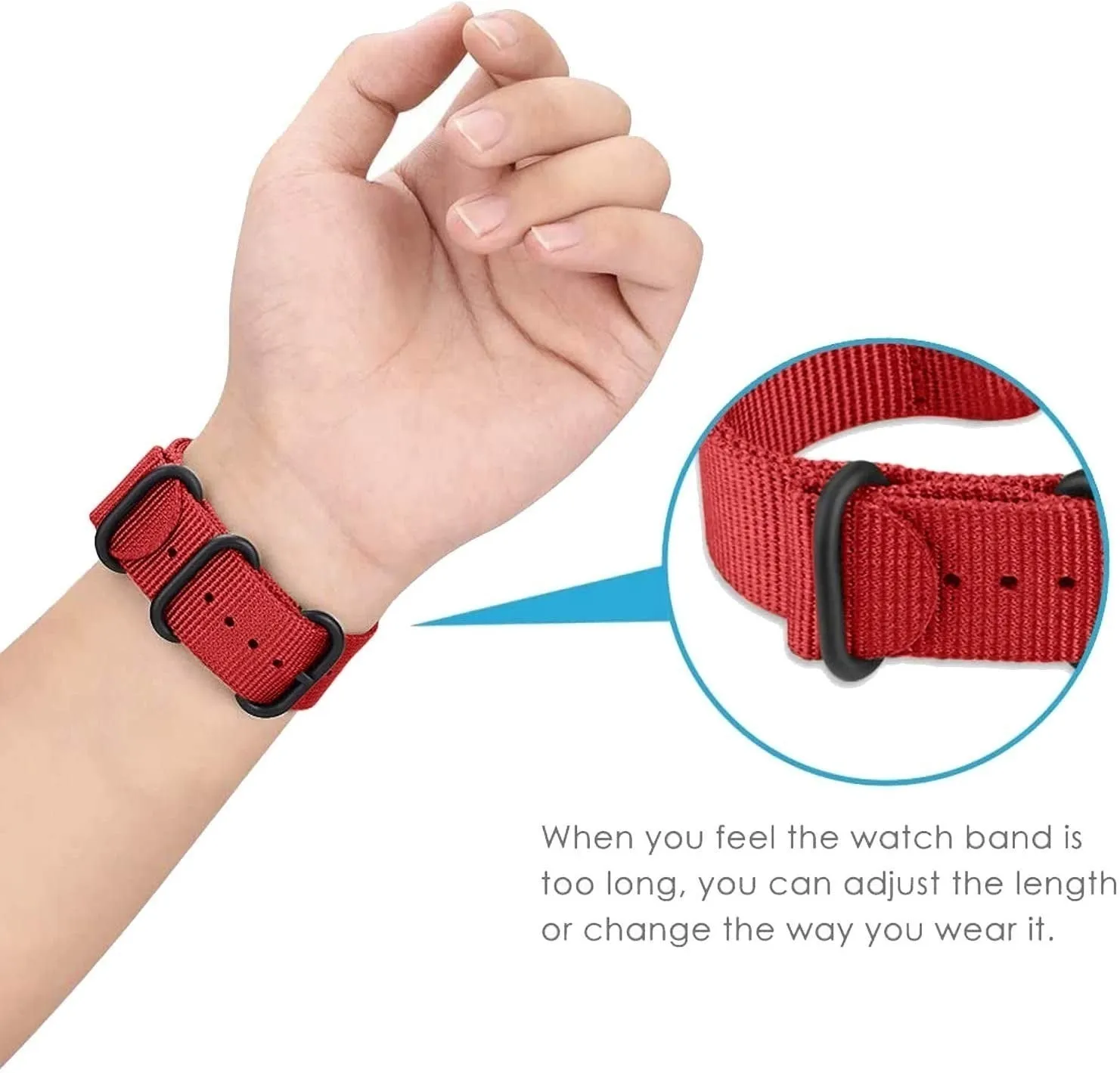 Amazfit GTR 2 Nylon Strap with Buckle (Red)