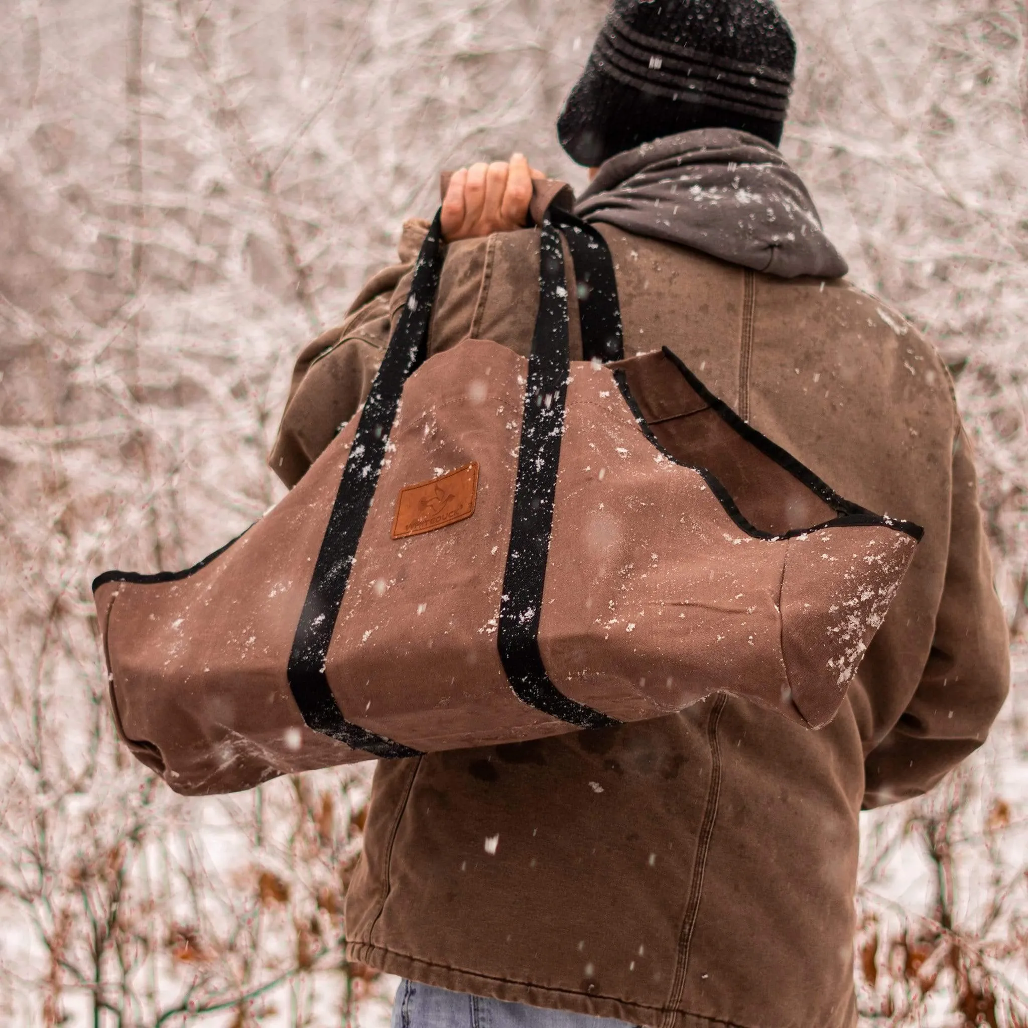 Boat Shape Canvas Firewood Log Carriers