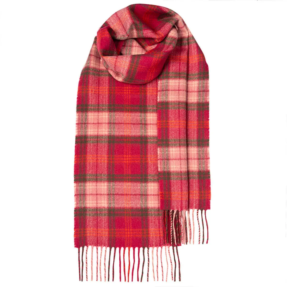 Bowhill Lambswool Scarf - Hunting Rose