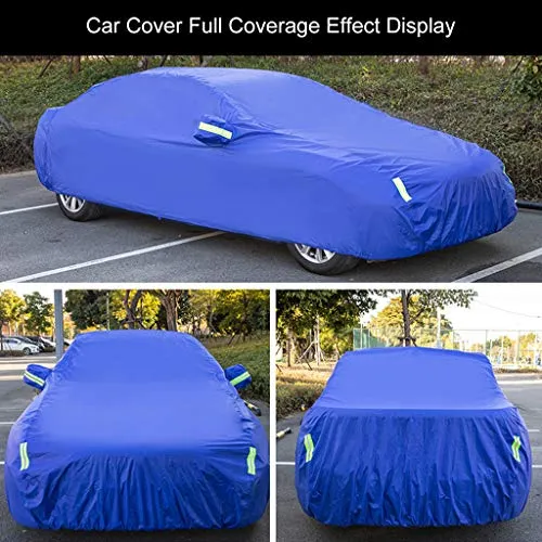 Car Cover Compatible with Kia Niro EV (e-Niro) SUV 2019-present, All Weather Waterproof Breathable Car Covers with Windproof Straps Dustproof Outdoor Car Tarpaulin with Reflective Strips