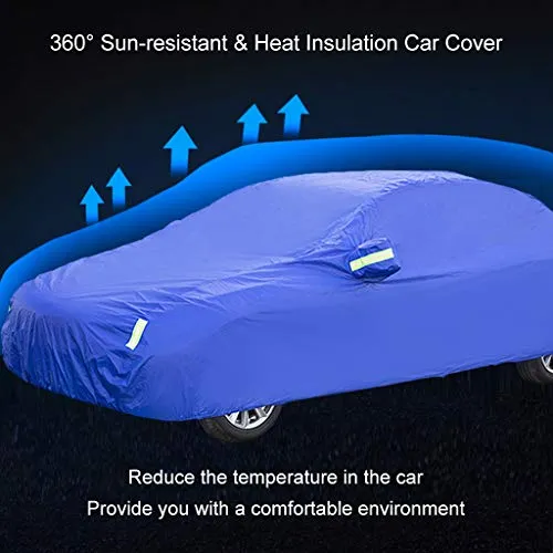 Car Cover Compatible with Kia Niro EV (e-Niro) SUV 2019-present, All Weather Waterproof Breathable Car Covers with Windproof Straps Dustproof Outdoor Car Tarpaulin with Reflective Strips