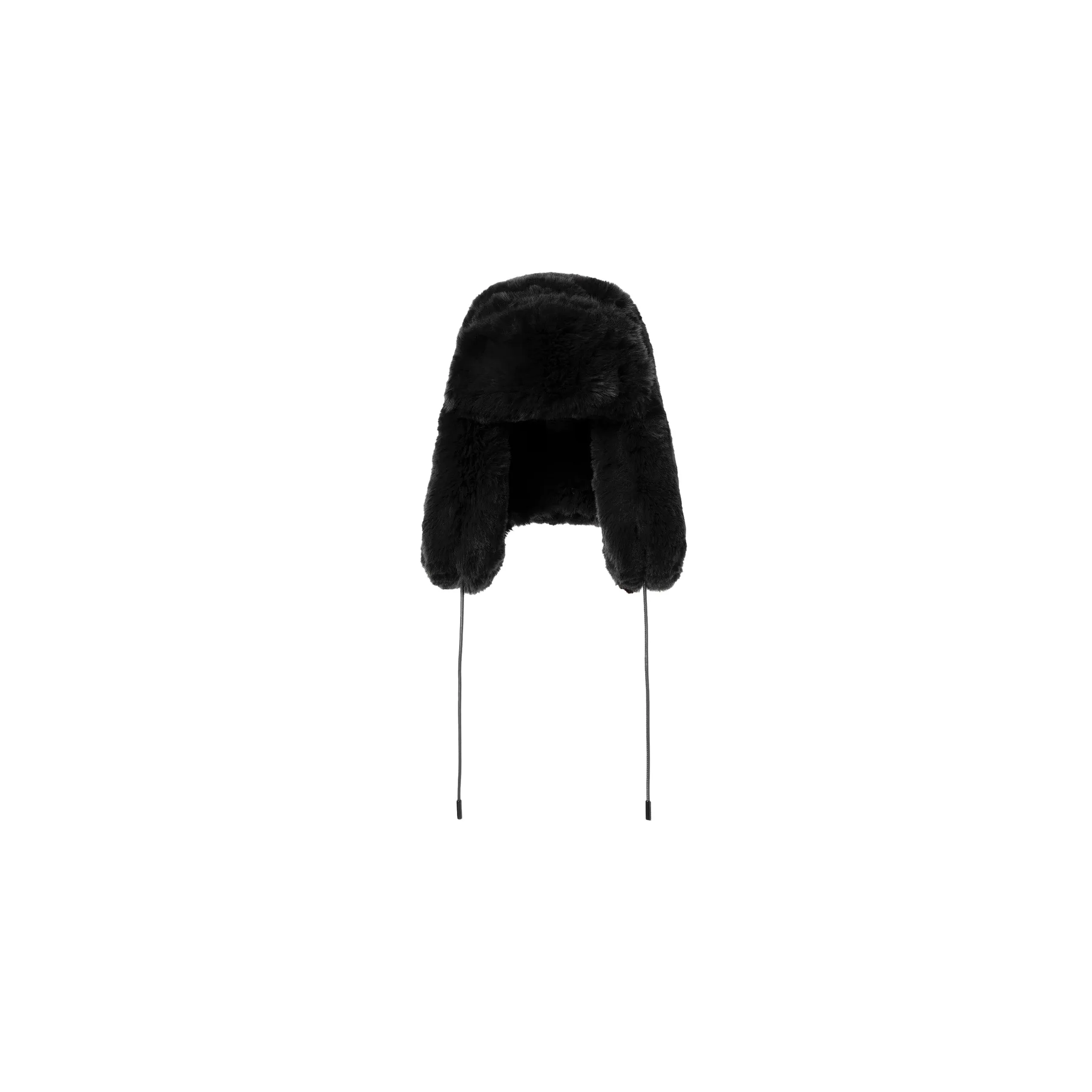 Cher Fluffy Aviator Hat, Black