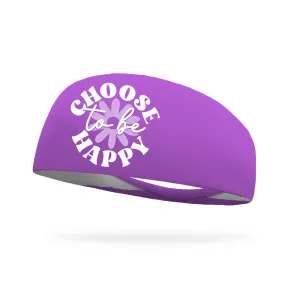 Choose Happy Retro Wicking Performance Headband