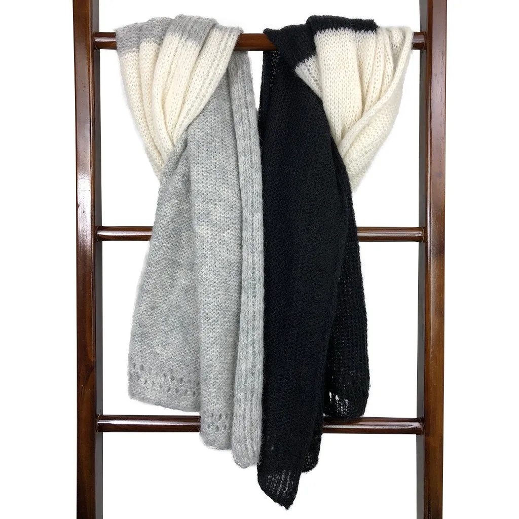 Color Block Alpaca Wrap Scarf by SLATE   SALT