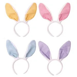 Easter Bunny Ears Headband - Assorted Colours Fun Festive Accessory Kids Holiday Wear Party Supplies