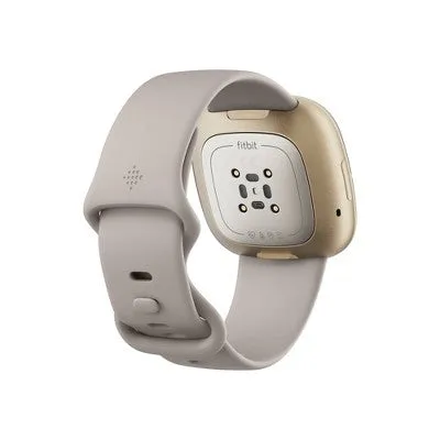 Fitbit Sense Smartwatch - Soft Gold Stainless Steel with Lunar White Band