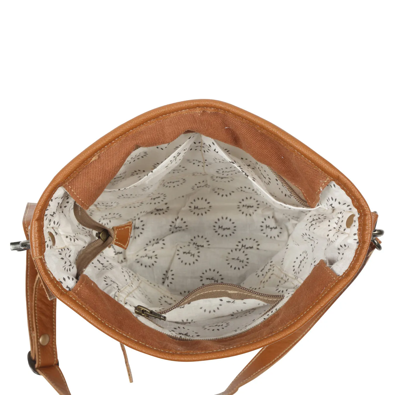 Floral Embers Hand-Tooled Bag