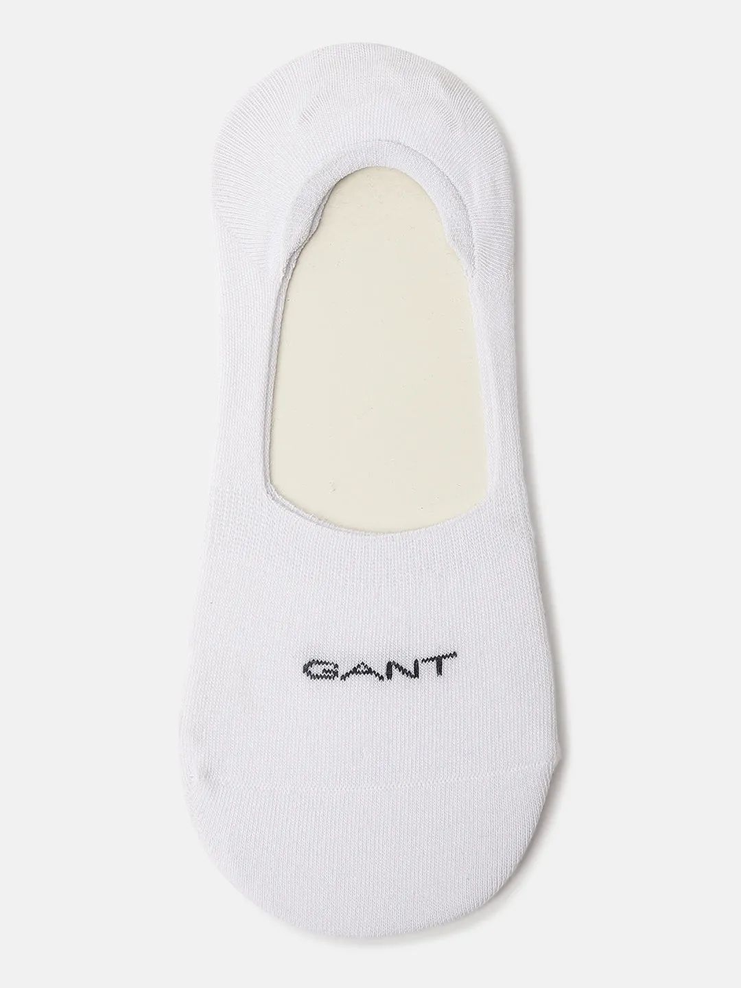 Gant Men White Solid Shoe-liner Socks (Pack of 2)