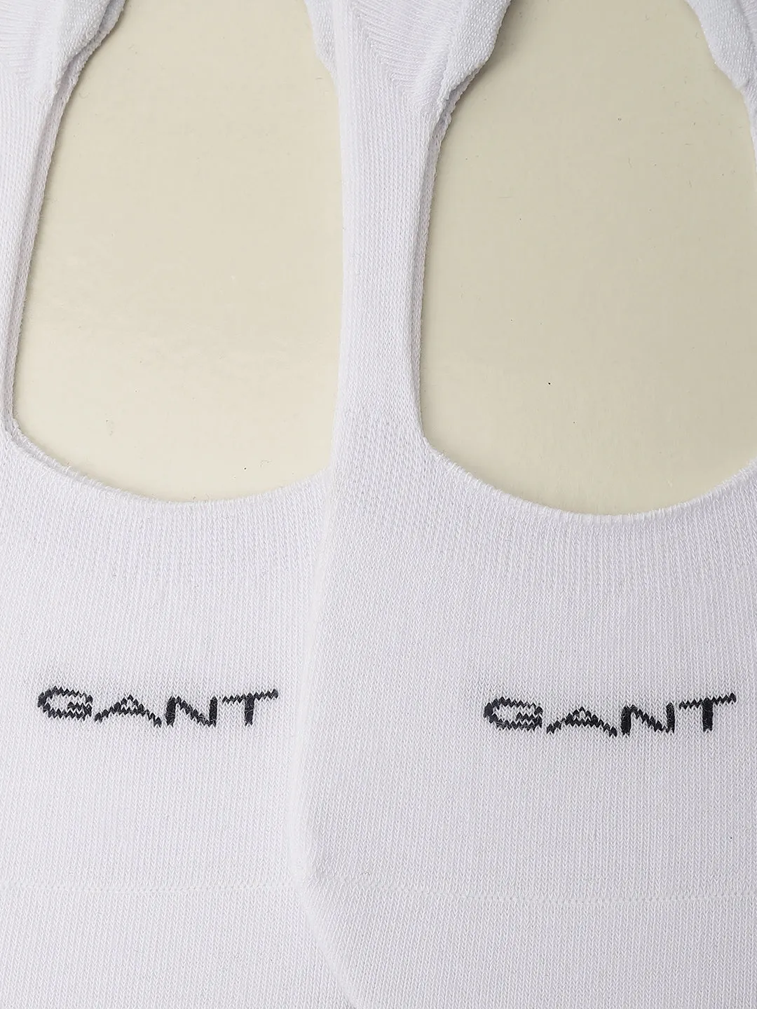 Gant Men White Solid Shoe-liner Socks (Pack of 2)