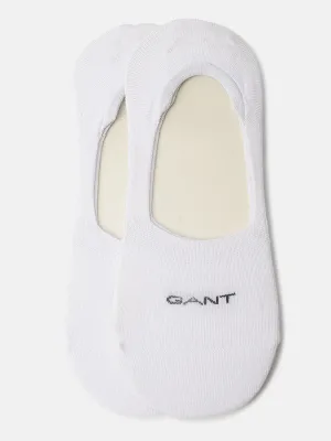 Gant Men White Solid Shoe-liner Socks (Pack of 2)