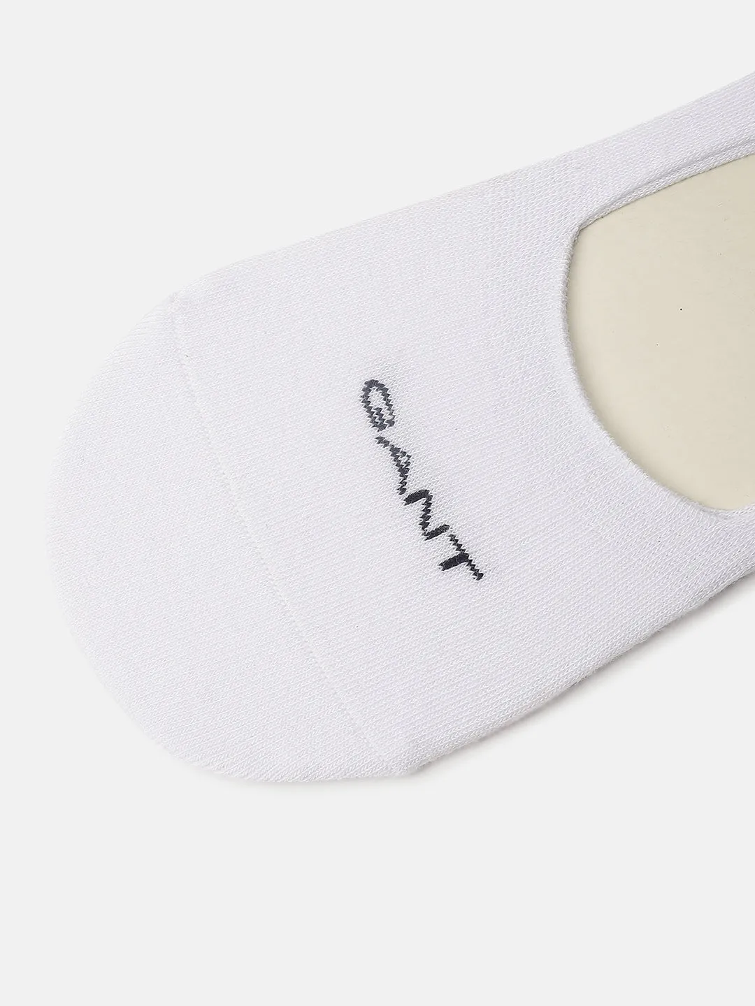 Gant Men White Solid Shoe-liner Socks (Pack of 2)