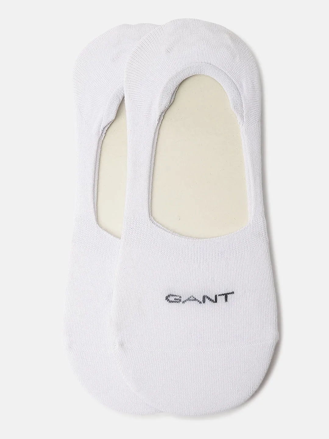 Gant Men White Solid Shoe-liner Socks (Pack of 2)