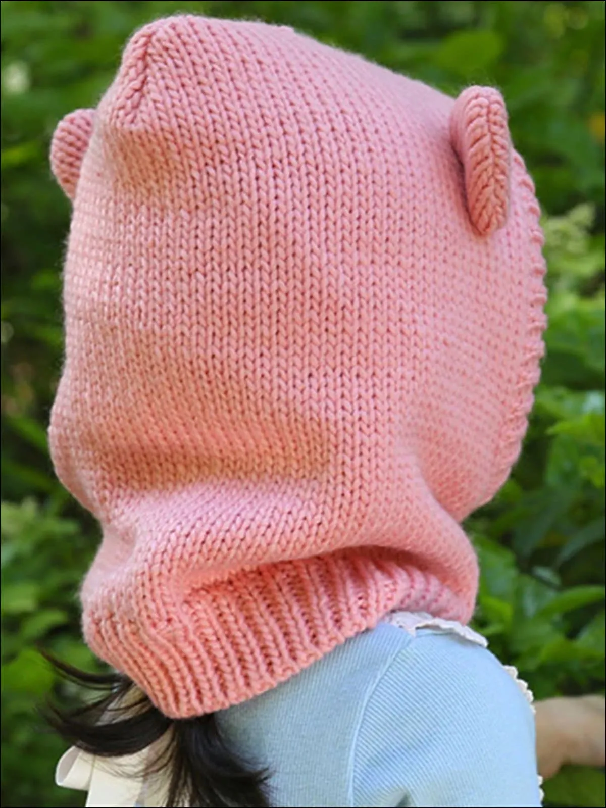 Girls Fall Knit Glitter Ear Beanie