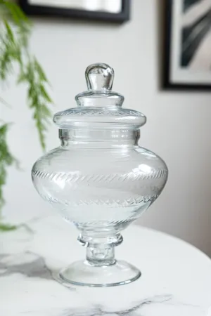 Glass Footed Jar