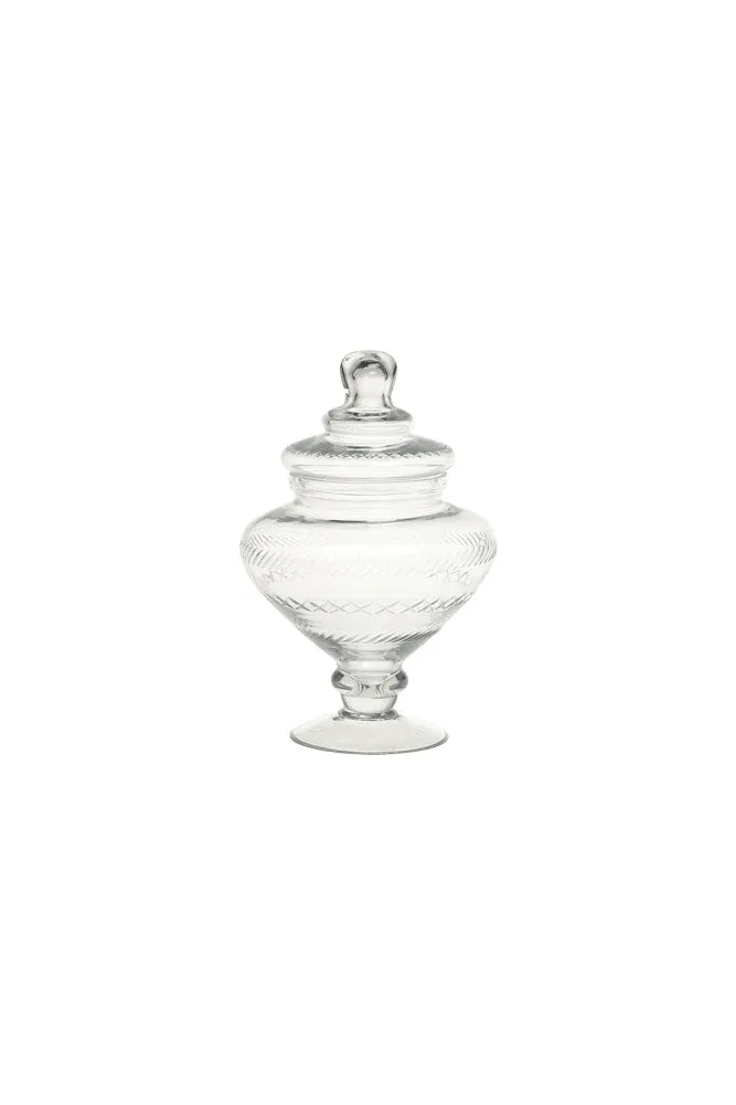 Glass Footed Jar