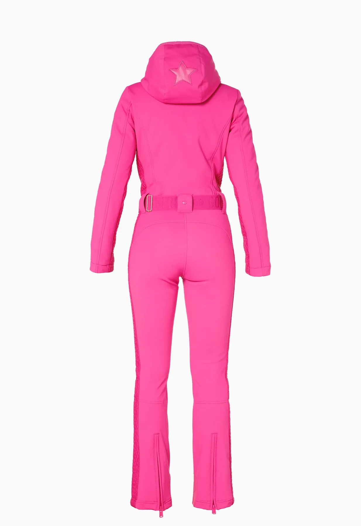 Goldbergh Angele One Piece Ski Suit in Pink with Hood