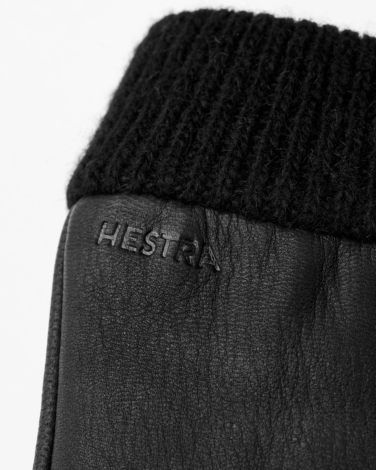 Hestra Womens Idun Wool Lined Deerskin Leather Gloves - Black