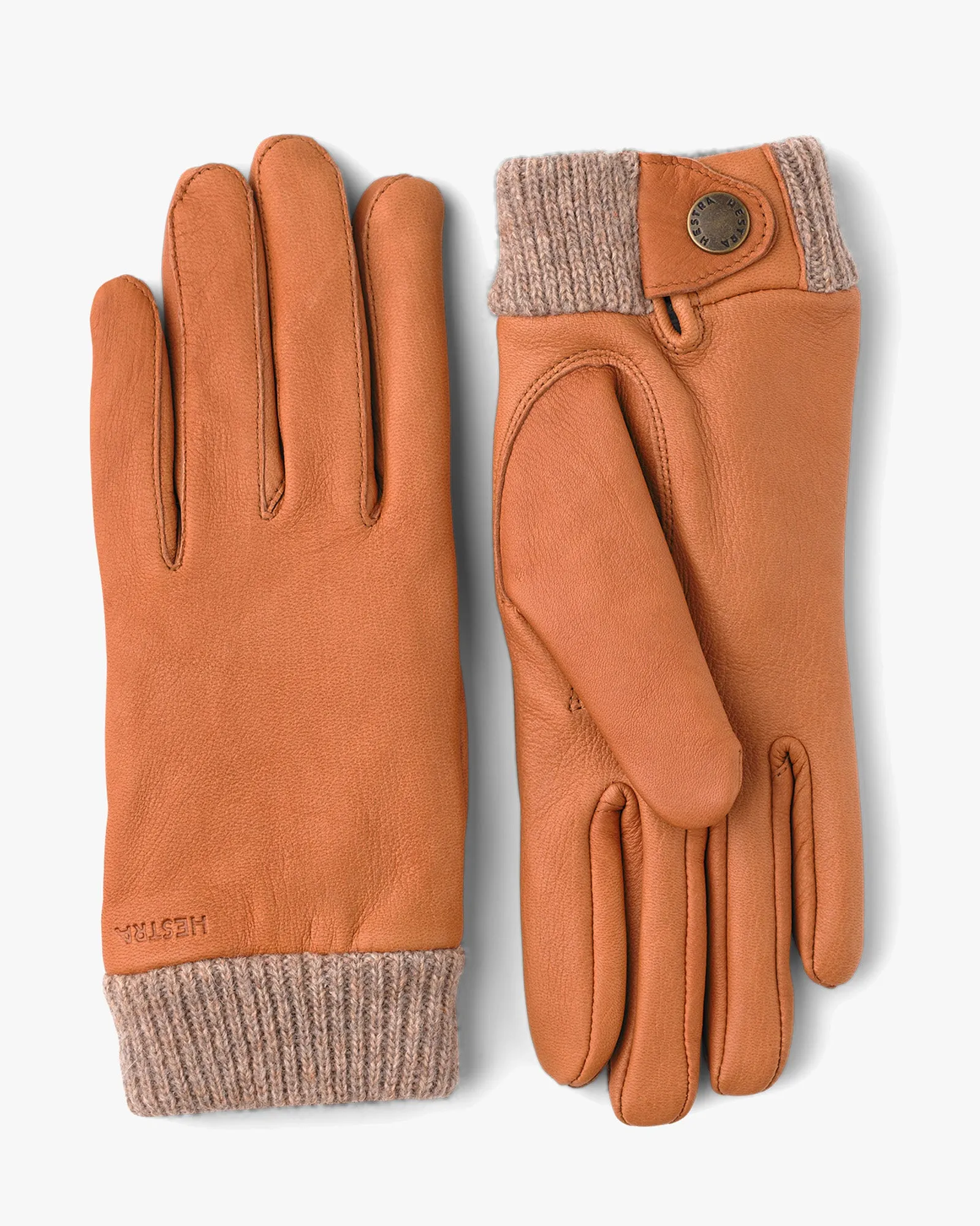 Hestra Womens Idun Wool Lined Deerskin Leather Gloves - Cork