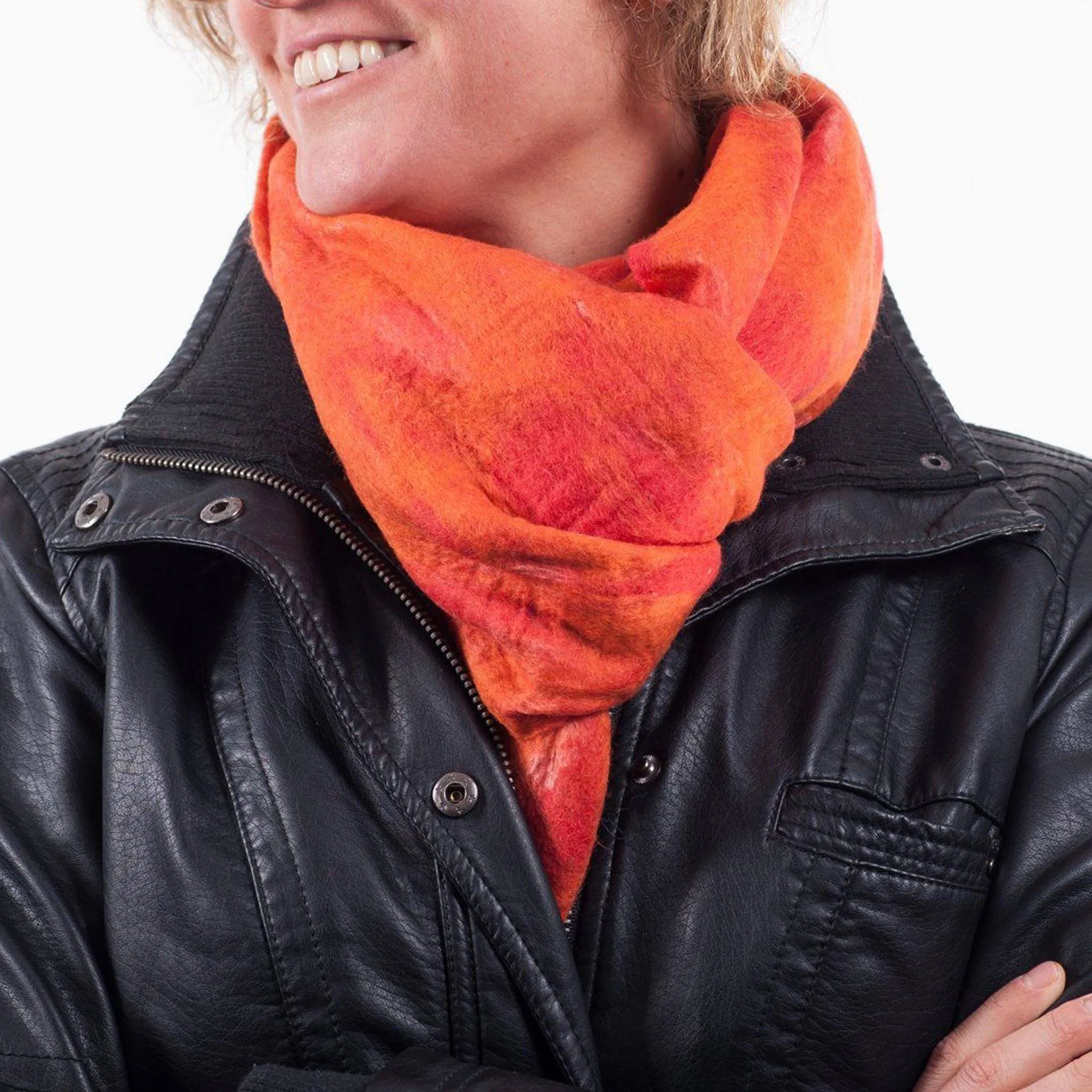 Nectarine Felt Scarf