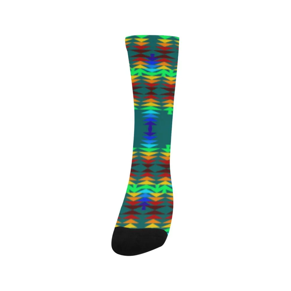 Rainbow Sage with Eagle Feather Trouser Socks