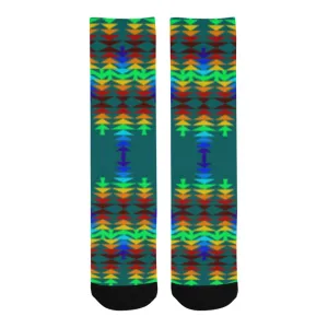 Rainbow Sage with Eagle Feather Trouser Socks