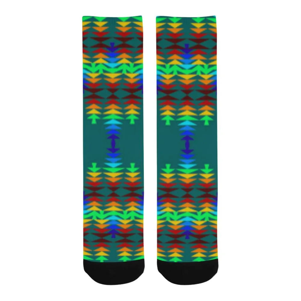 Rainbow Sage with Eagle Feather Trouser Socks