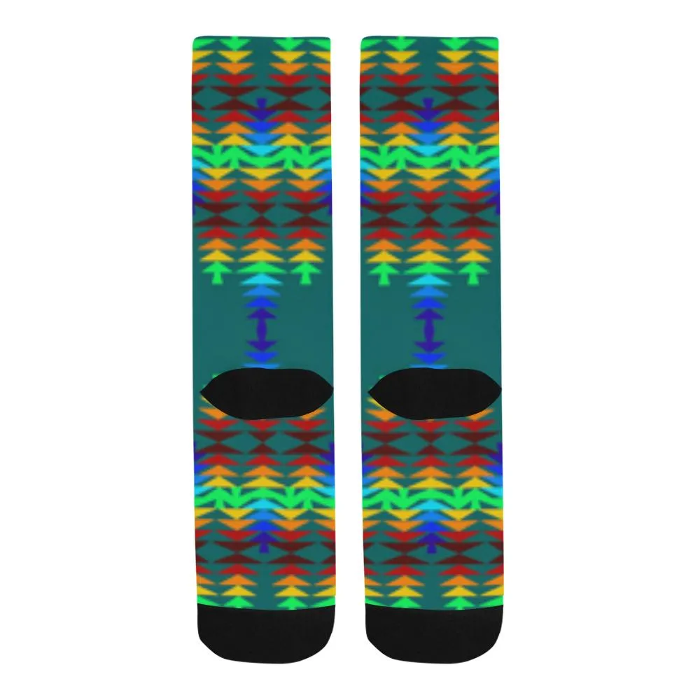 Rainbow Sage with Eagle Feather Trouser Socks