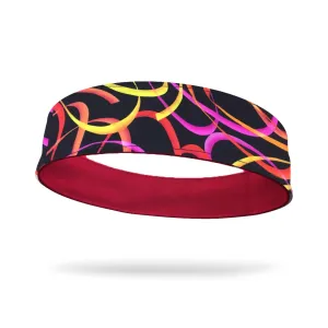 Rings of Fire Fashion and Red Wicking Reversible Headband