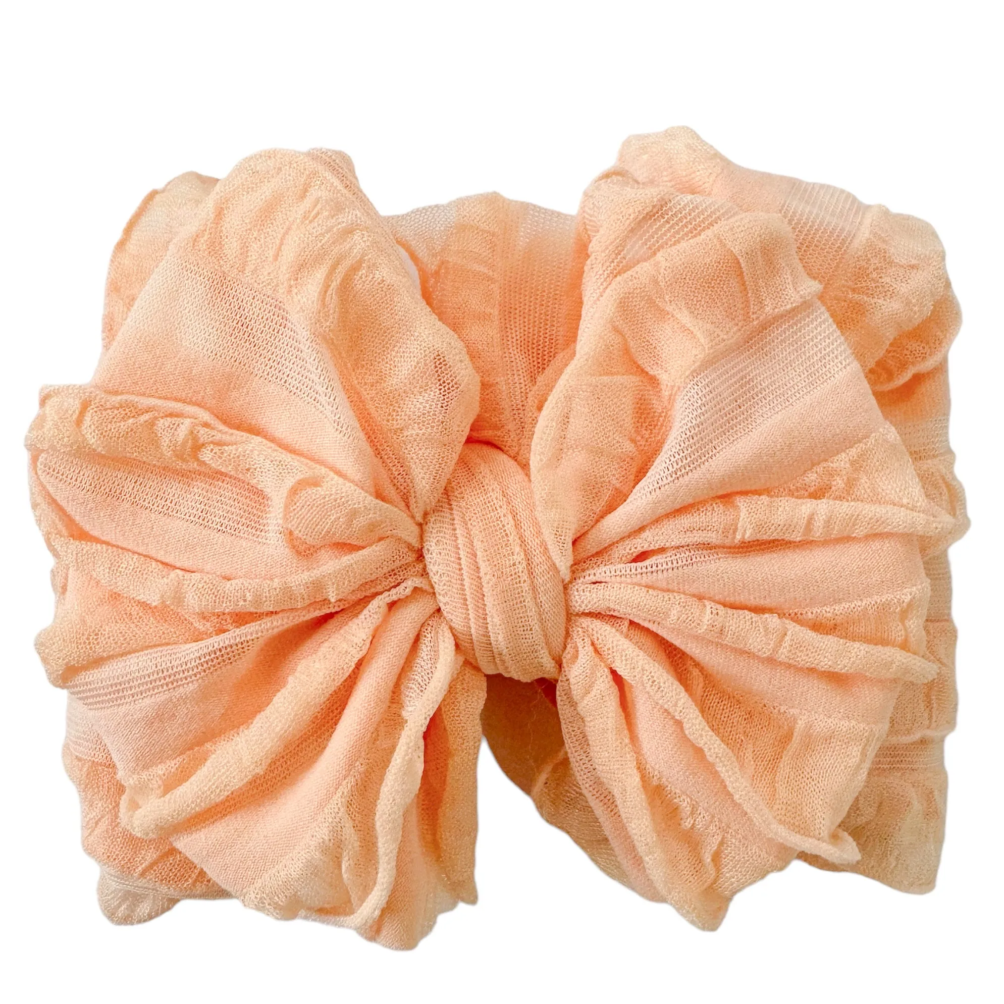 Ruffled Headband- Peach