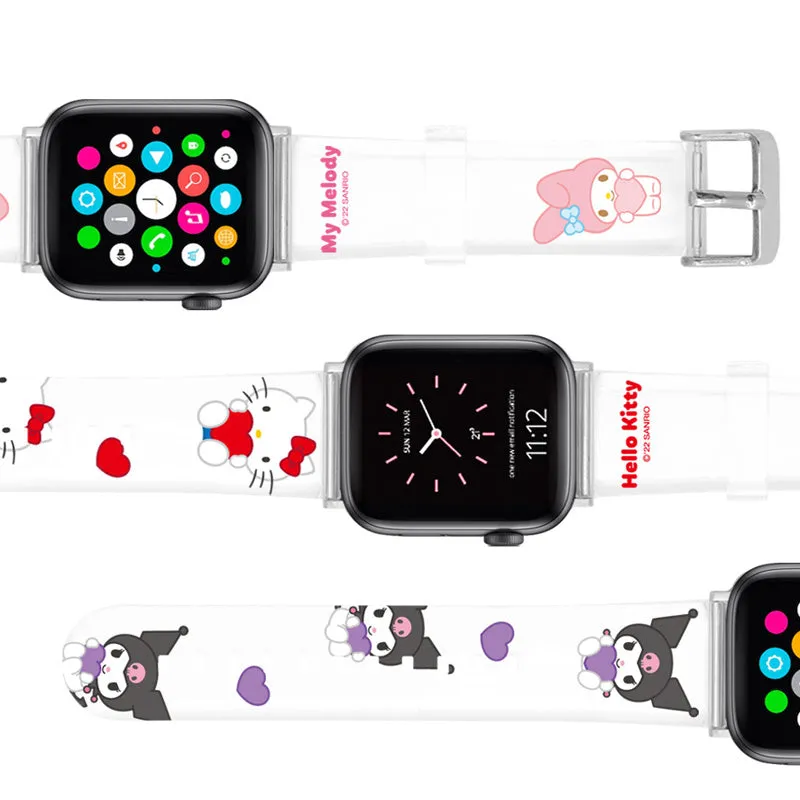 Sanrio Characters Heart Watch Strap Wristbands for Apple Watch