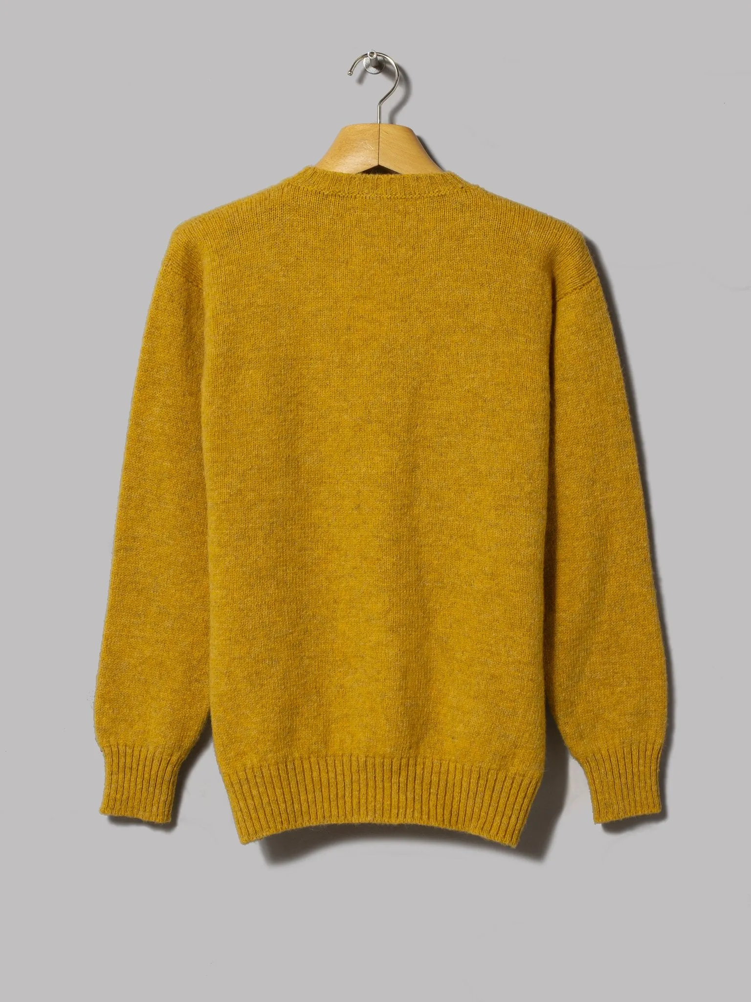 Shetland Woollen Co. Crew Neck Unbrushed Knit (Scotch Broom)