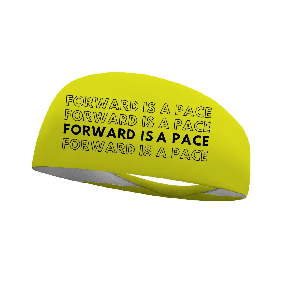 Still I Run Foundation Forward Is A Pace Wicking Headband (black logo)