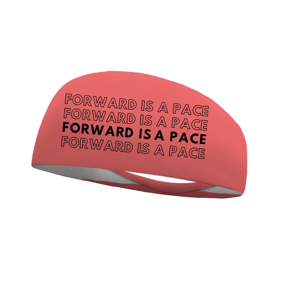 Still I Run Foundation Forward Is A Pace Wicking Headband (black logo)