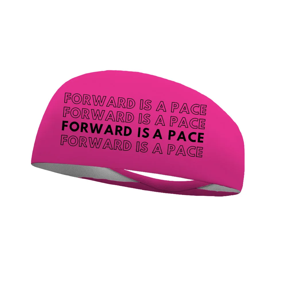 Still I Run Foundation Forward Is A Pace Wicking Headband (black logo)