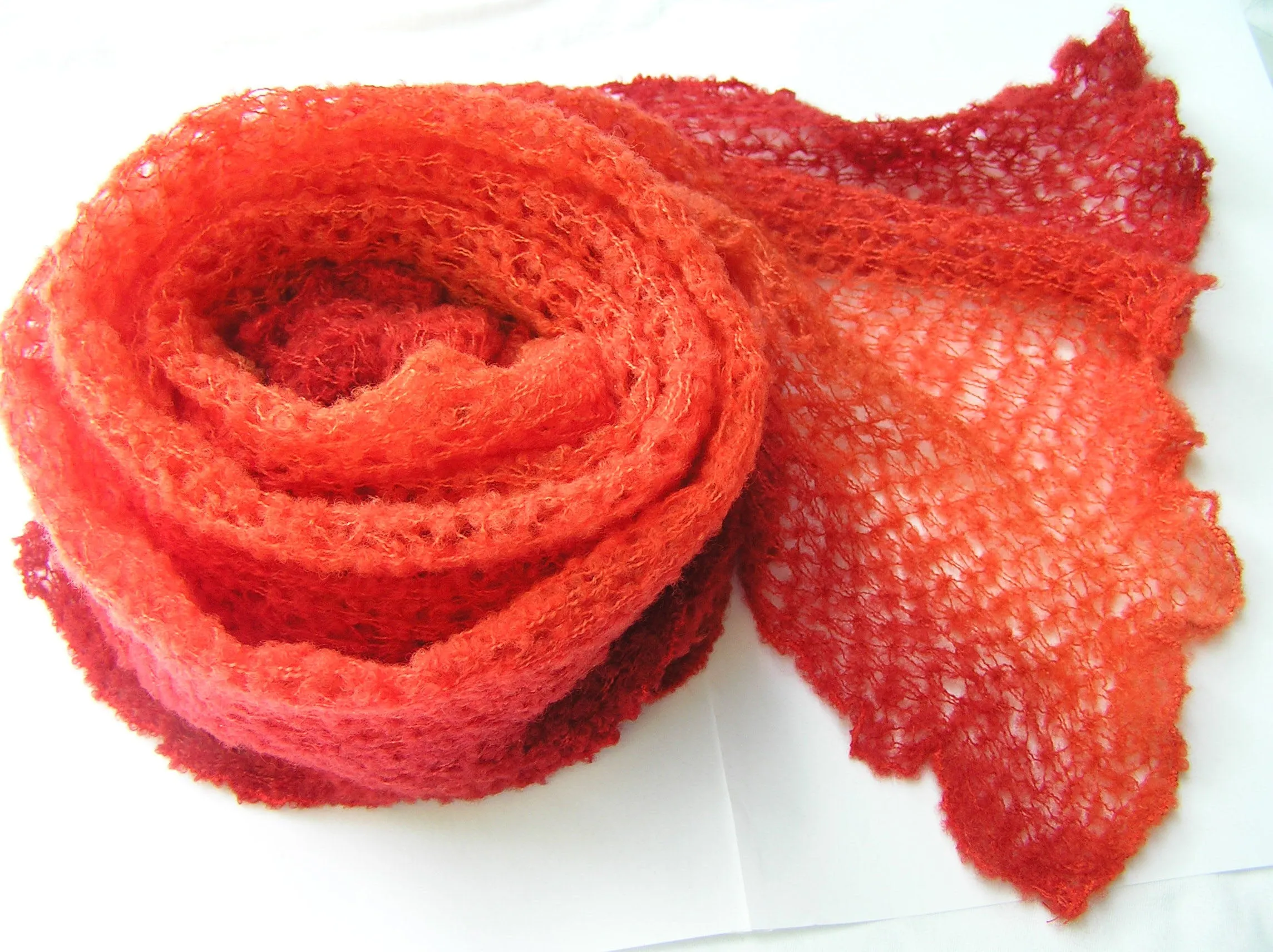 The Gossamer Scarf-  Reds