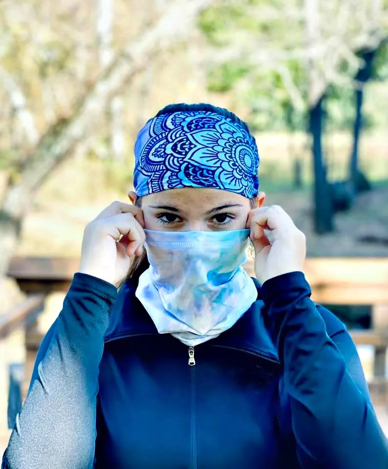 The LEGEND - Neck Gaiter (Light Blue Tie Dye)