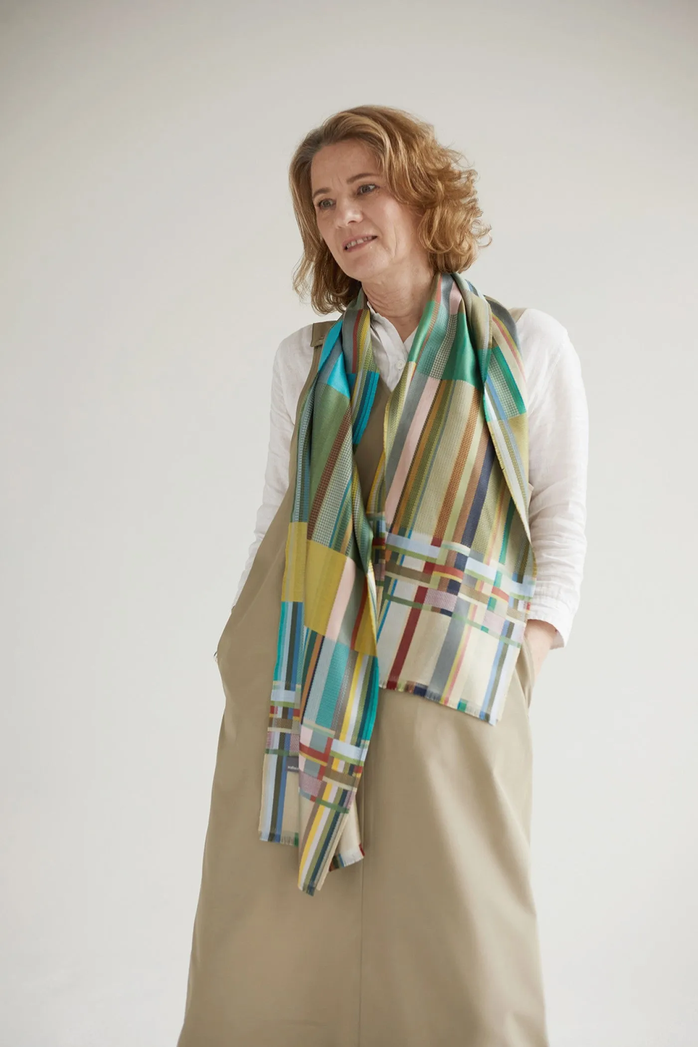 Wallace Sewell Silk scarves - Walpole - EUCALYPTUS GREEN