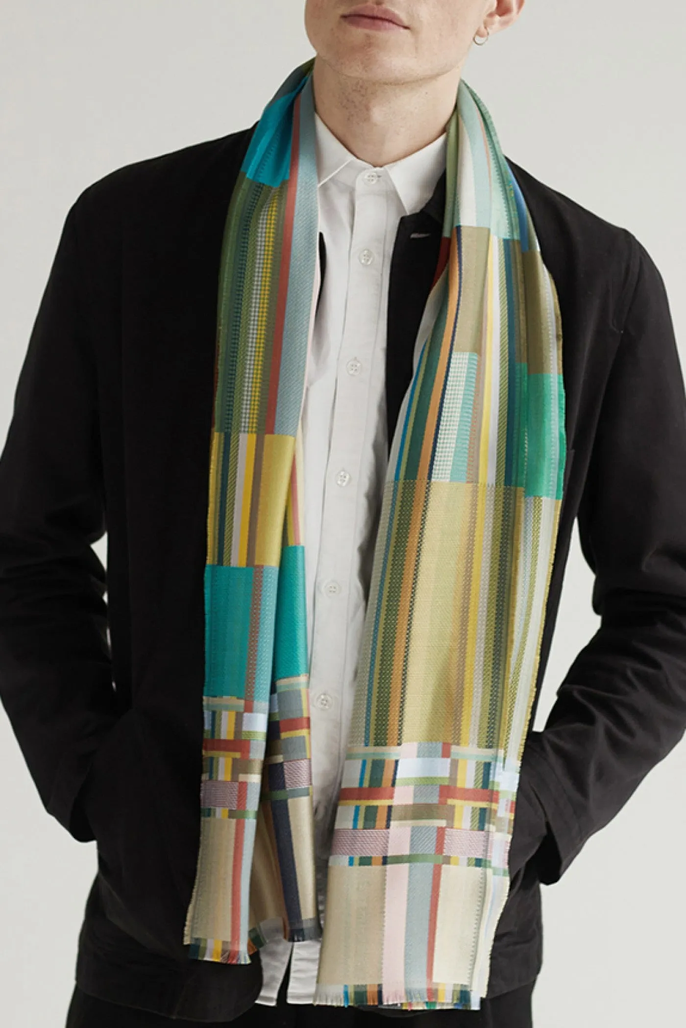 Wallace Sewell Silk scarves - Walpole - EUCALYPTUS GREEN