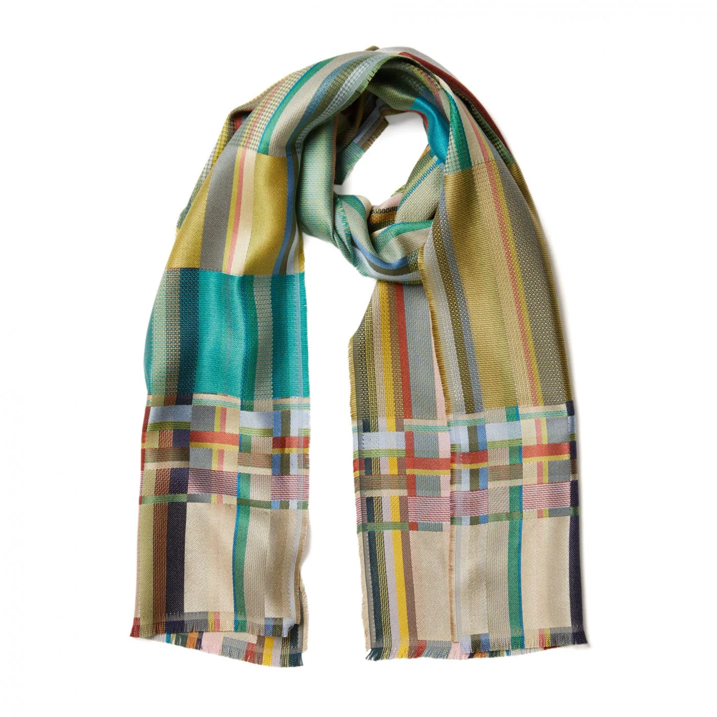 Wallace Sewell Silk scarves - Walpole - EUCALYPTUS GREEN