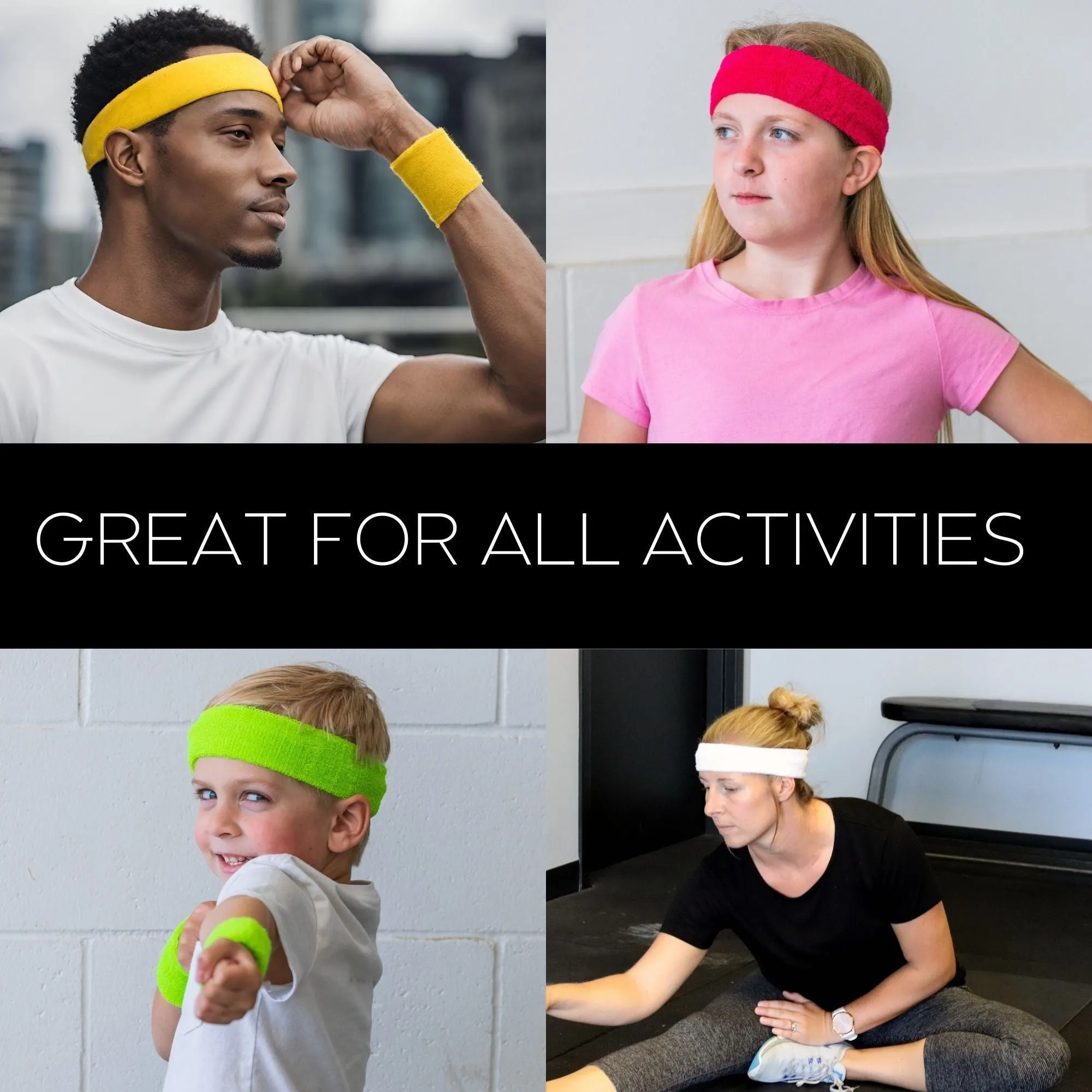 Warm Head Sweatbands - 4 Pack