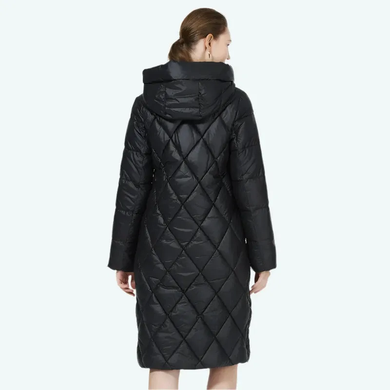 Winter Diamond Slay Quilted Puffer Parka Jacket | Long Puffer Coat | Down Jacket | Parka for women |