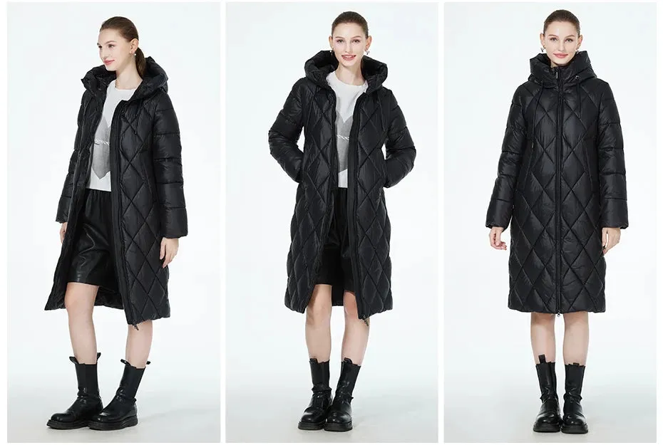 Winter Diamond Slay Quilted Puffer Parka Jacket | Long Puffer Coat | Down Jacket | Parka for women |