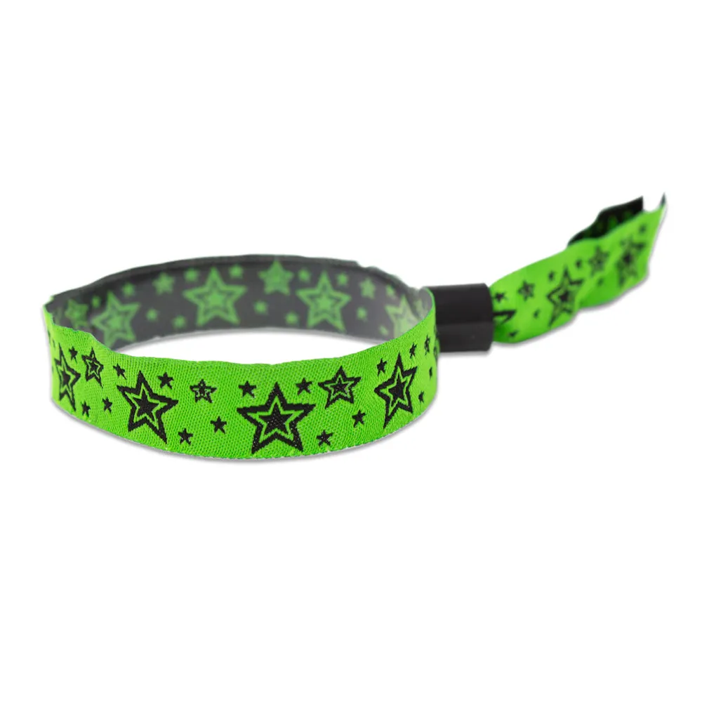 Woven Wristbands 1/2" Star Explosion - High Security Closure WOVST (100/Pack)